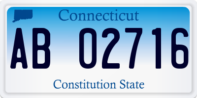 CT license plate AB02716