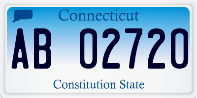 CT license plate AB02720