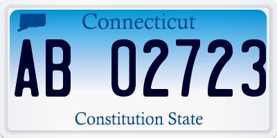 CT license plate AB02723