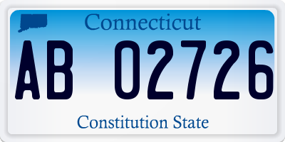 CT license plate AB02726