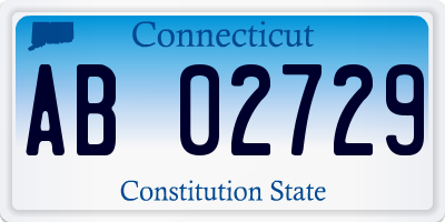 CT license plate AB02729