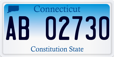 CT license plate AB02730