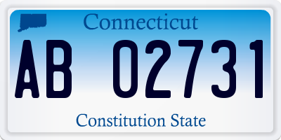 CT license plate AB02731