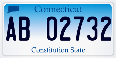 CT license plate AB02732