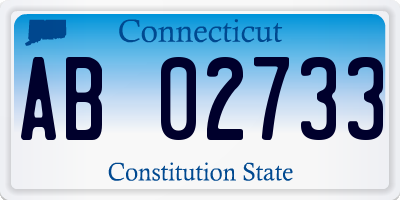 CT license plate AB02733