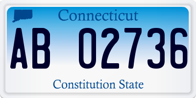 CT license plate AB02736