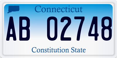 CT license plate AB02748