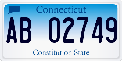 CT license plate AB02749