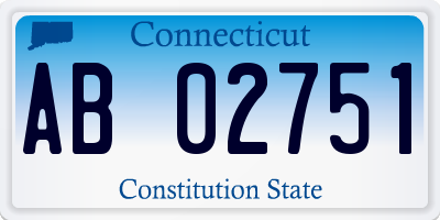 CT license plate AB02751