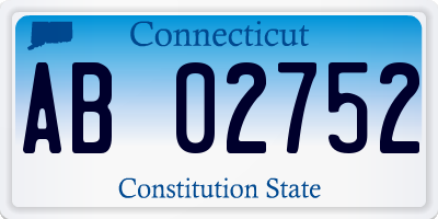 CT license plate AB02752