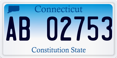 CT license plate AB02753