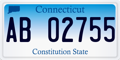 CT license plate AB02755