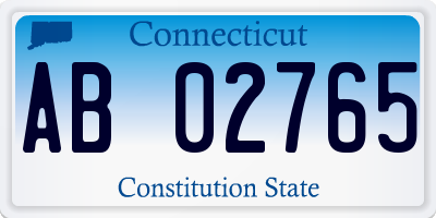 CT license plate AB02765