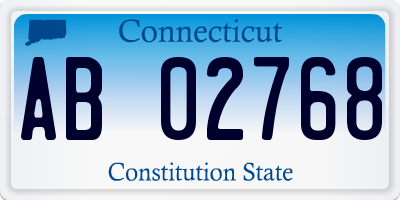 CT license plate AB02768