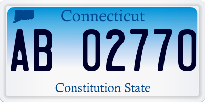 CT license plate AB02770