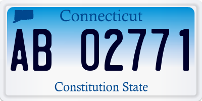 CT license plate AB02771