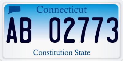 CT license plate AB02773