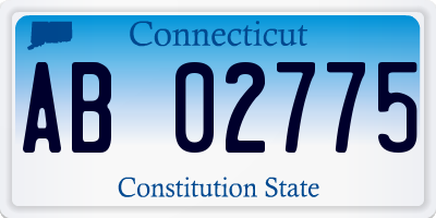 CT license plate AB02775