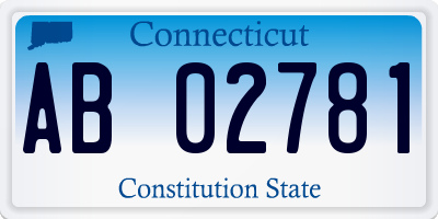 CT license plate AB02781