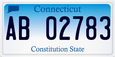 CT license plate AB02783