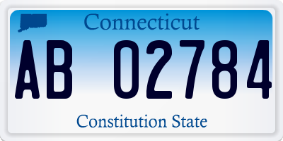 CT license plate AB02784