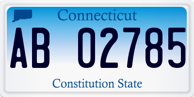 CT license plate AB02785