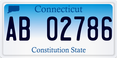 CT license plate AB02786