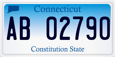 CT license plate AB02790