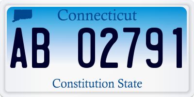 CT license plate AB02791