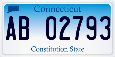 CT license plate AB02793