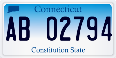 CT license plate AB02794