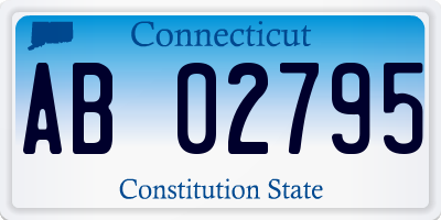 CT license plate AB02795