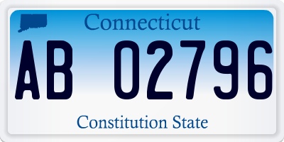 CT license plate AB02796