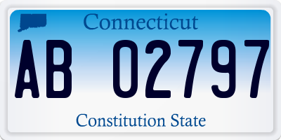 CT license plate AB02797