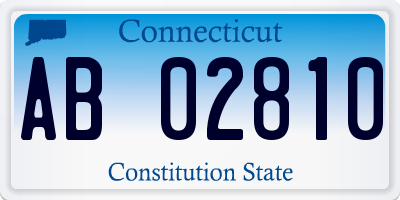 CT license plate AB02810