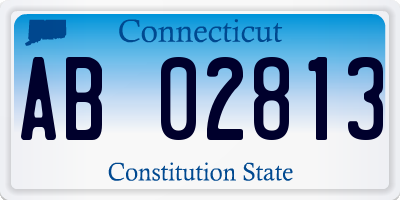 CT license plate AB02813