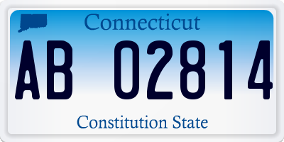 CT license plate AB02814