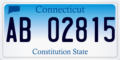 CT license plate AB02815