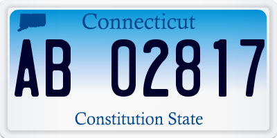 CT license plate AB02817