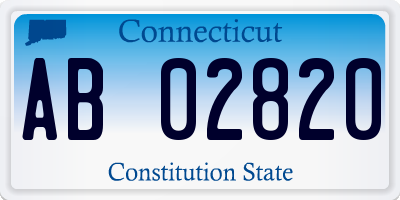 CT license plate AB02820