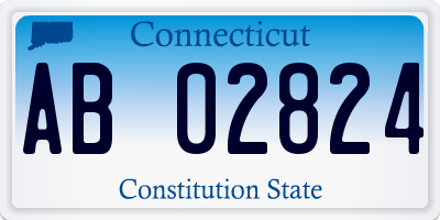 CT license plate AB02824
