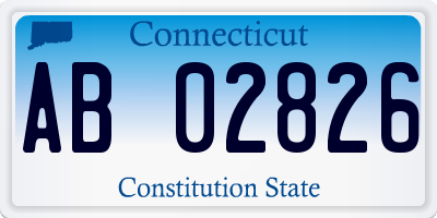 CT license plate AB02826