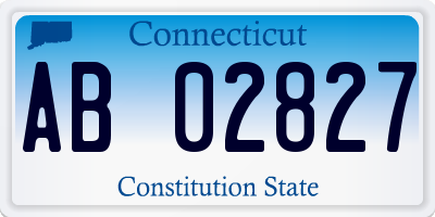 CT license plate AB02827