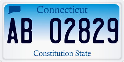 CT license plate AB02829