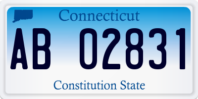 CT license plate AB02831