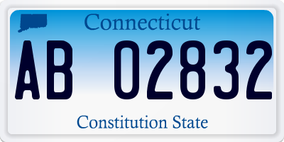 CT license plate AB02832