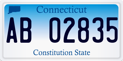 CT license plate AB02835