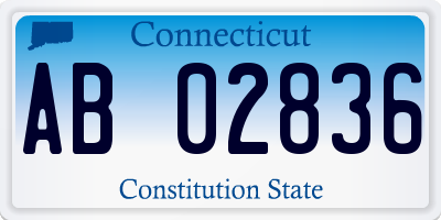 CT license plate AB02836
