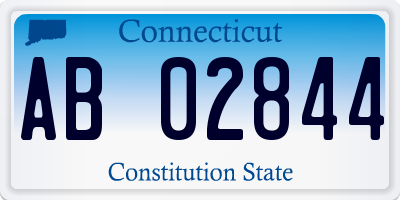 CT license plate AB02844