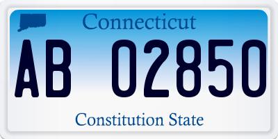 CT license plate AB02850